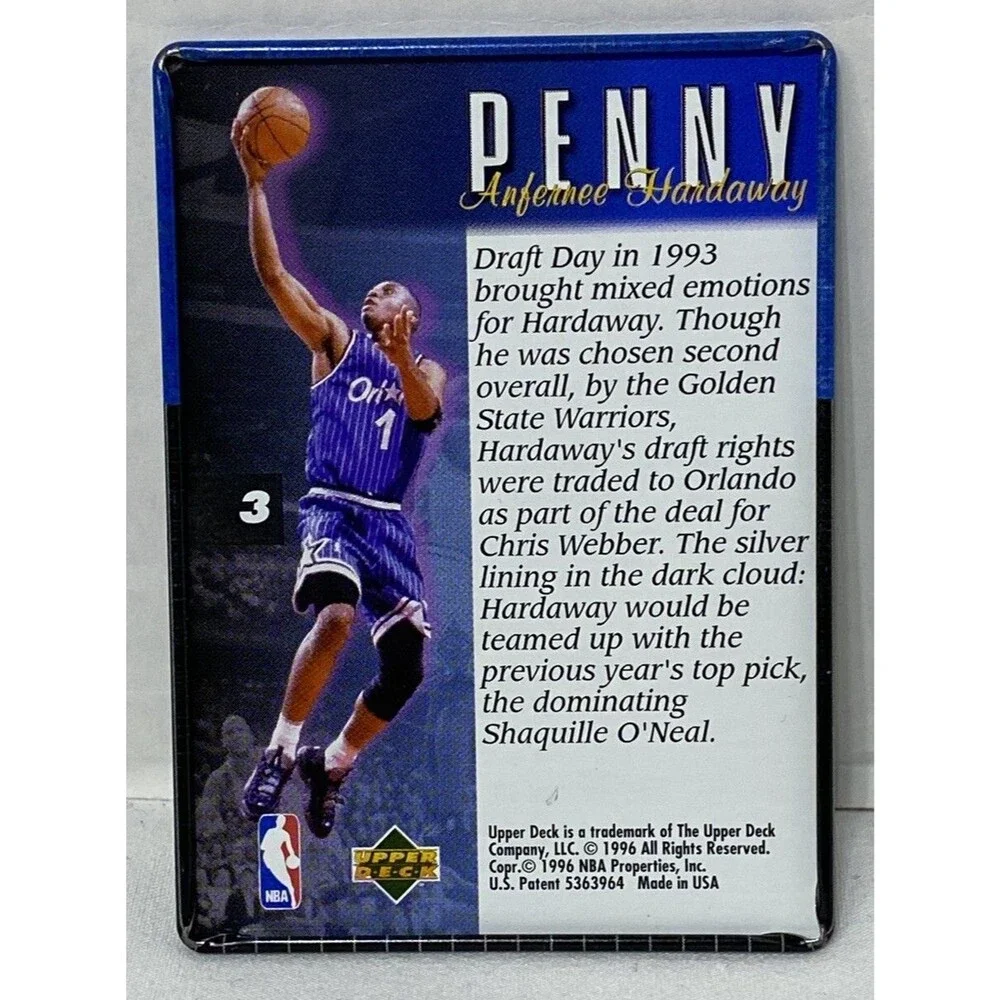 Upper Deck Penny Anfernee Hardaway 1996 4 All Metal Cards In Tin